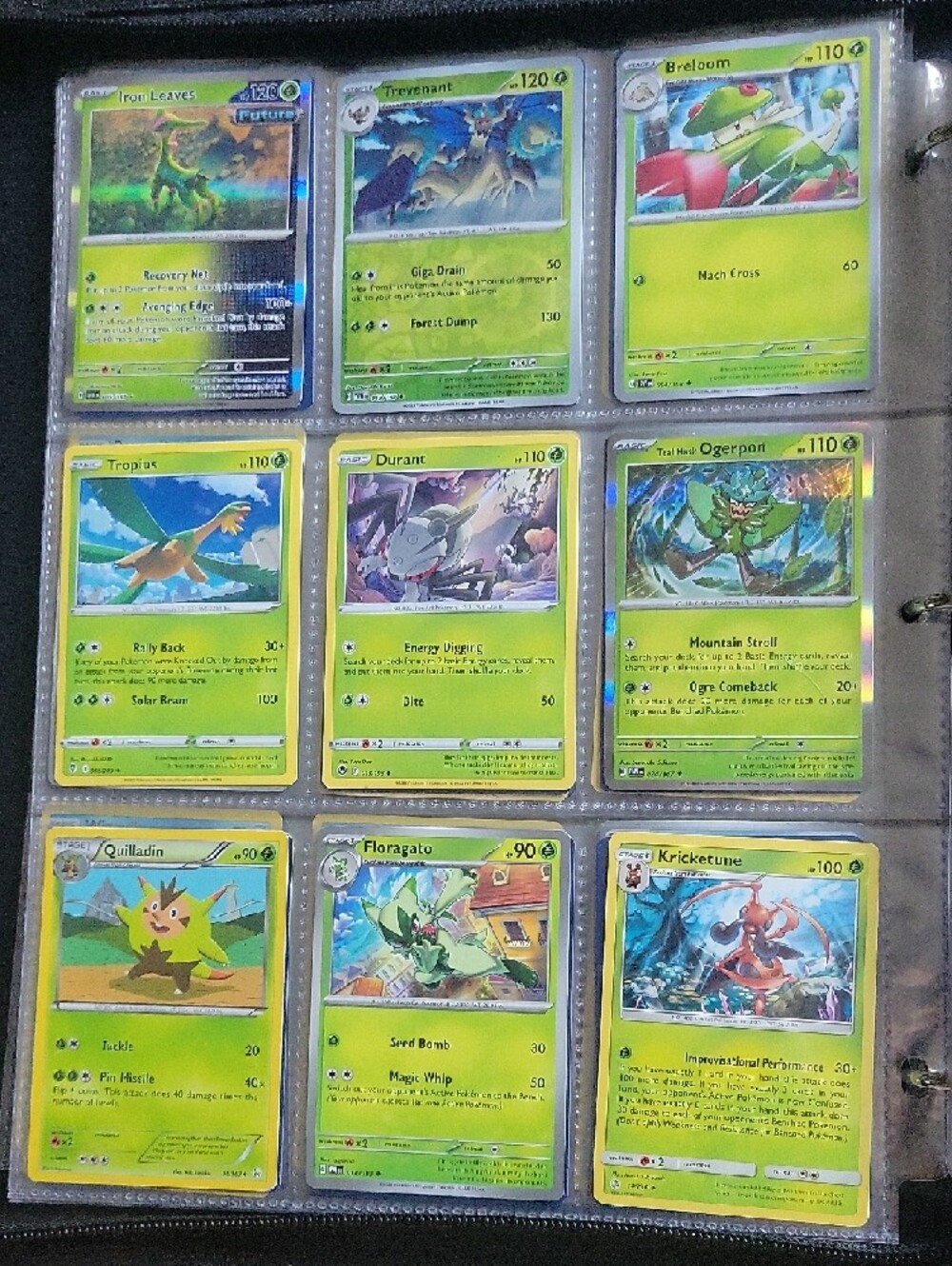 Pokémon Grass-Type Card Binder Page - Picture 2 of 7